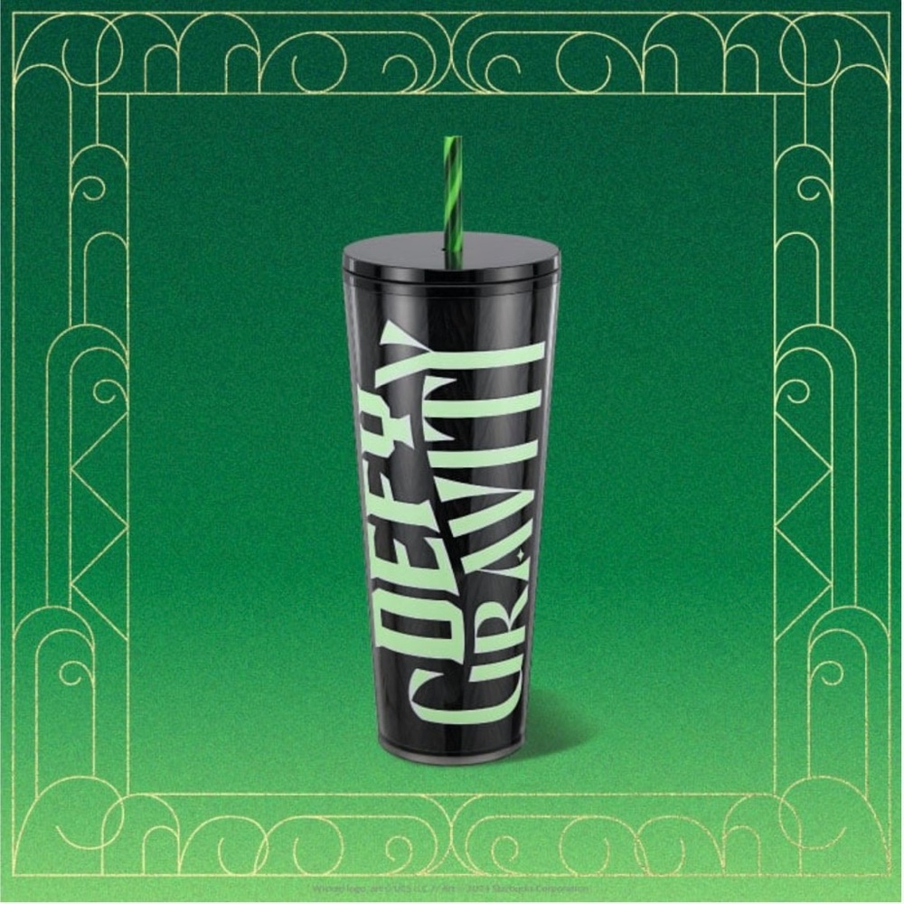 STARBUCKS & WICKED- Elphaba’s Collection: Glow-in-the-Dark Cold Cup 24oz.